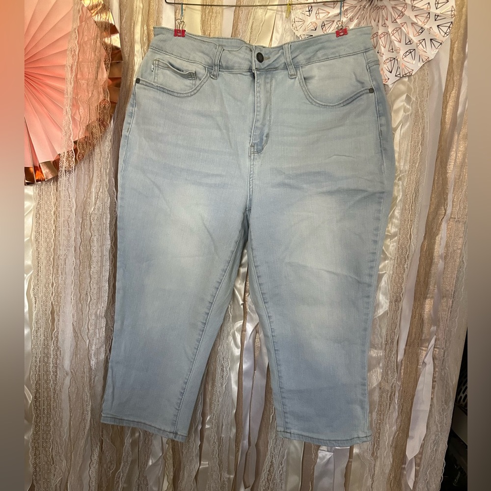 #14 Judy Blue 16w Skinny Fit Capri Like New SUPER CUTE